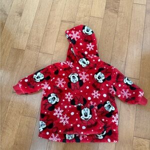 Disney Red Minnie Mouse Hooded Fleece Pullover